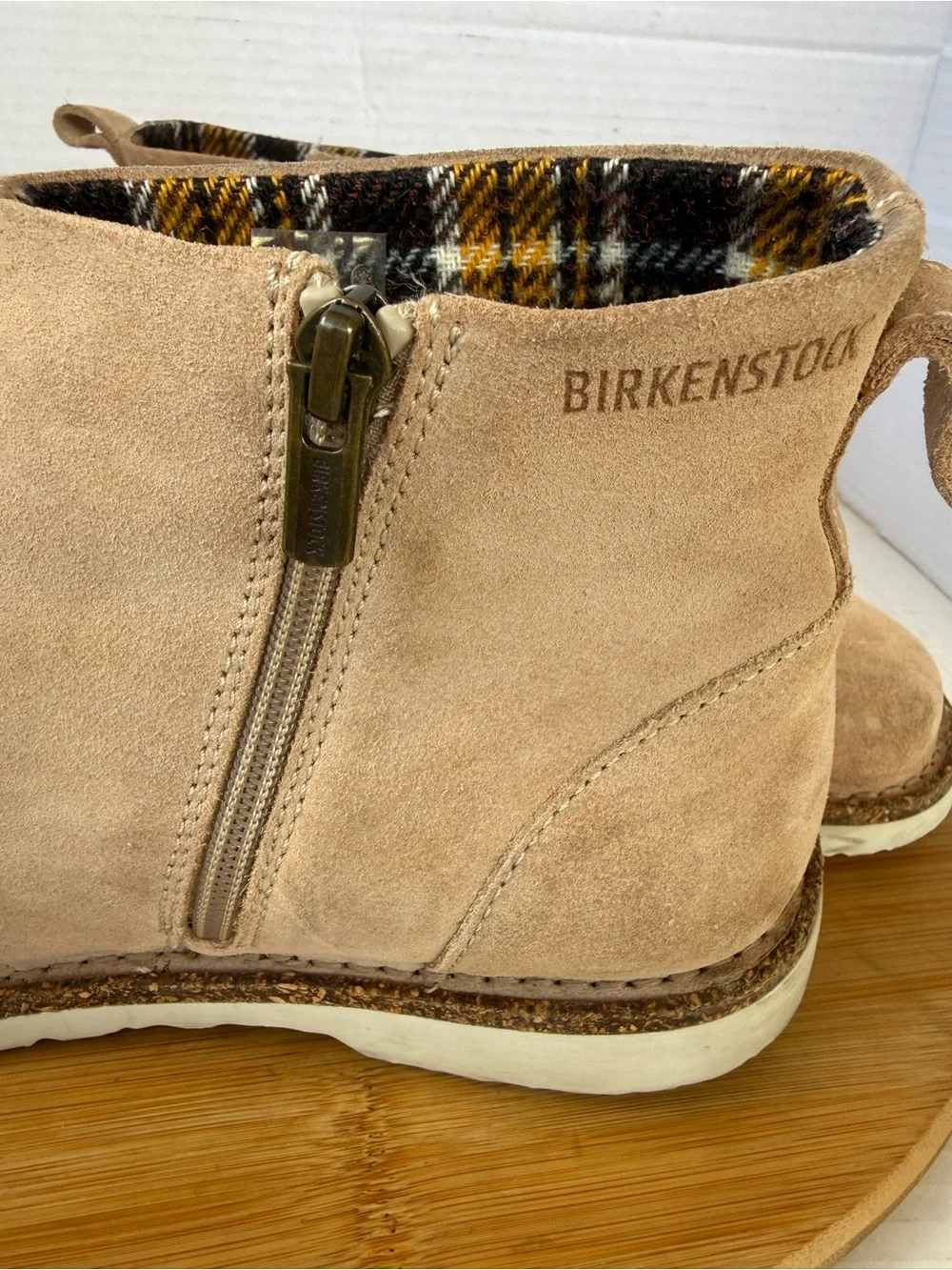 Birkenstock Melrose Suede Leaather Ankle Boots Women Sz 39 US 8 In Tan Nude